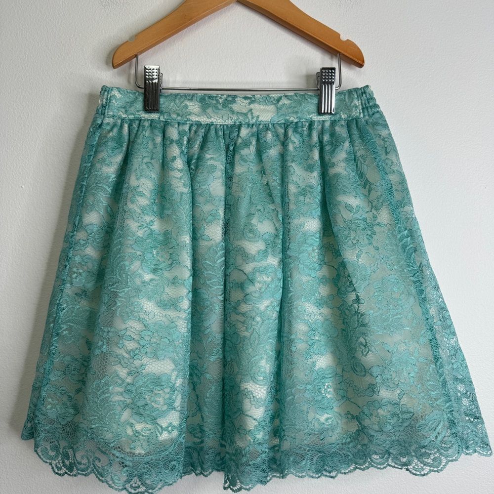 Florence Fancy Turquoise Cyra Lace Skirt Size 8Y NWT